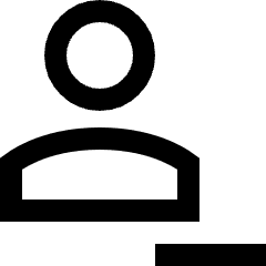 User Remove Subtract Icon from Sharp Line Set