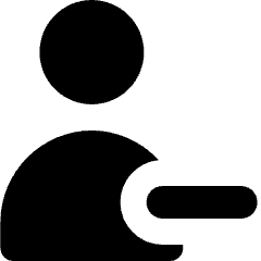 User Remove Subtract Icon from Micro Solid Set