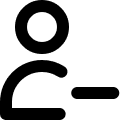 User Remove Subtract Icon from Micro Line Set