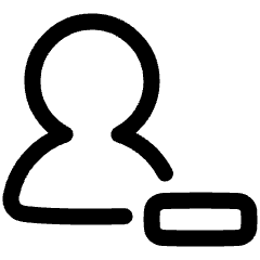 User Remove Subtract Icon from Plump Line Set