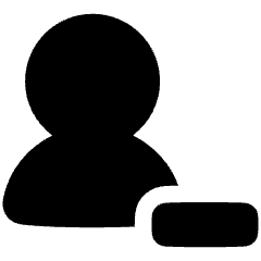 User Remove Subtract Icon from Plump Solid Set