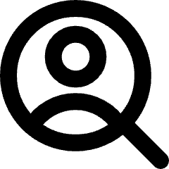 User Search Magnifier Icon from Micro Line Set