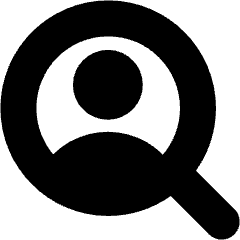 User Search Magnifier Icon from Micro Solid Set