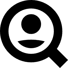 User Search Icon from Sharp Solid Set