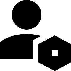 User Setting Bolt Nut Icon from Sharp Solid Set