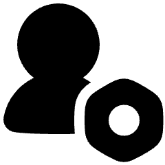 User Setting Bolt Nut Icon from Plump Solid Set