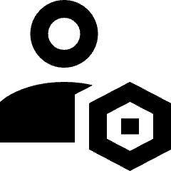 User Setting Bolt Nut Icon from Sharp Remix Set