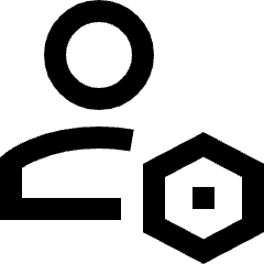 User Setting Bolt Nut Icon from Sharp Line Set