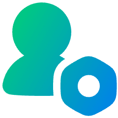 User Setting Bolt Nut Icon from Plump Gradient Set