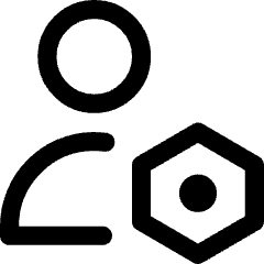 User Setting Bolt Nut Icon from Core Line Set