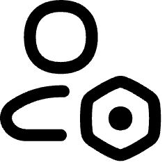 User Setting Bolt Nut Icon from Flex Line Set