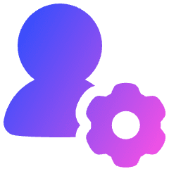 User Setting Gear Icon from Plump Gradient Set