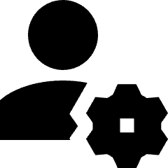 User Setting Gear Icon from Sharp Solid Set