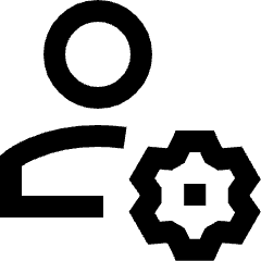 User Setting Gear Icon from Sharp Line Set
