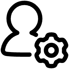 User Setting Gear Icon from Plump Line Set