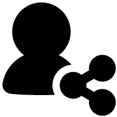 User Share Icon from Plump Solid Set