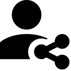 User Share Icon from Sharp Solid Set