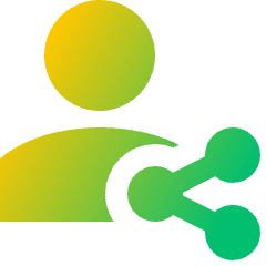 User Share Icon from Sharp Gradient Set
