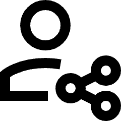 User Share Icon from Sharp Line Set