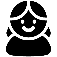 User Single Neutral Female Icon from Plump Solid Set