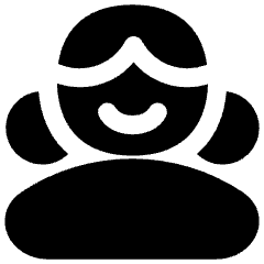 User Single Neutral Female Icon from Flex Solid Set