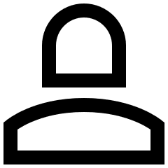 User Single Neutral Female Icon from Sharp Line Set