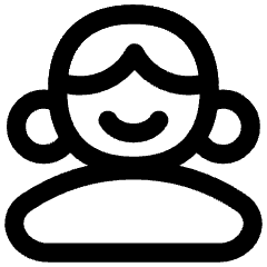 User Single Neutral Female Icon from Flex Line Set