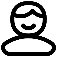 User Single Neutral Male Icon from Flex Line Set