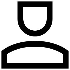 User Single Neutral Male Icon from Sharp Line Set