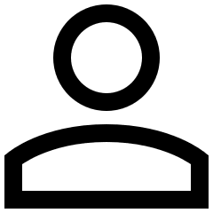 User Single Neutral Icon from Sharp Line Set
