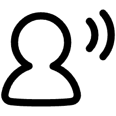 User Speaking Icon from Plump Line Set
