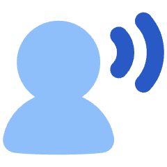 User Speaking Icon from Plump Flat Set