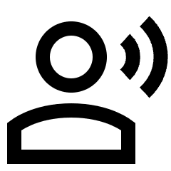 User Speaking Icon from Sharp Line Set