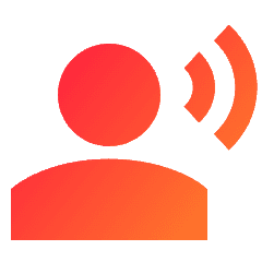 User Speaking Icon from Sharp Gradient Set