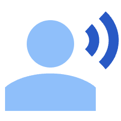 User Speaking Icon from Sharp Flat Set
