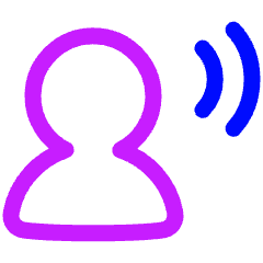 User Speaking Icon from Plump Neon Set