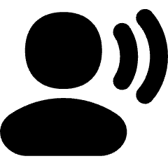 User Speaking Icon from Flex Solid Set