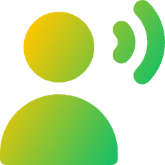 User Speaking Icon from Core Gradient Set