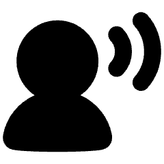 User Speaking Icon from Plump Solid Set