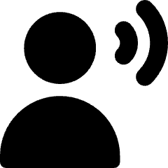 User Speaking Icon from Core Solid Set