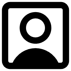 User Square Single Icon from Core Remix Set