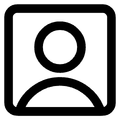 User Square Single Icon from Core Line Set