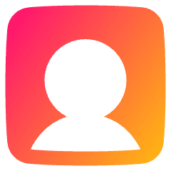 User Square Single Icon from Plump Gradient Set