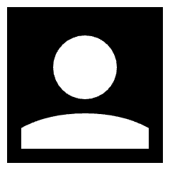 User Square Single Icon from Sharp Solid Set