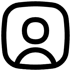 User Square Single Icon from Flex Line Set