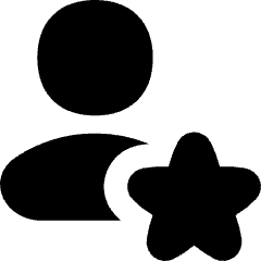 User Star Favorite Artist Icon from Flex Solid Set