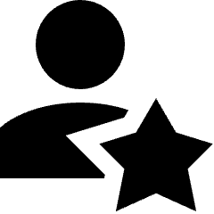 User Star Favorite Artist Icon from Sharp Solid Set