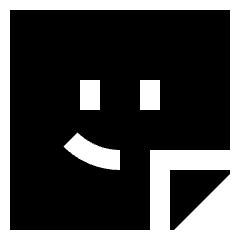 User Sticker Square Icon from Sharp Solid Set