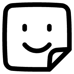 User Sticker Square Icon from Plump Line Set