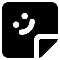 User Sticker Square Icon from Core Solid Set